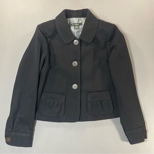 Eddie Bauer Wool Button-Up Short Classic Blazer Jacket; Black - Womens 8